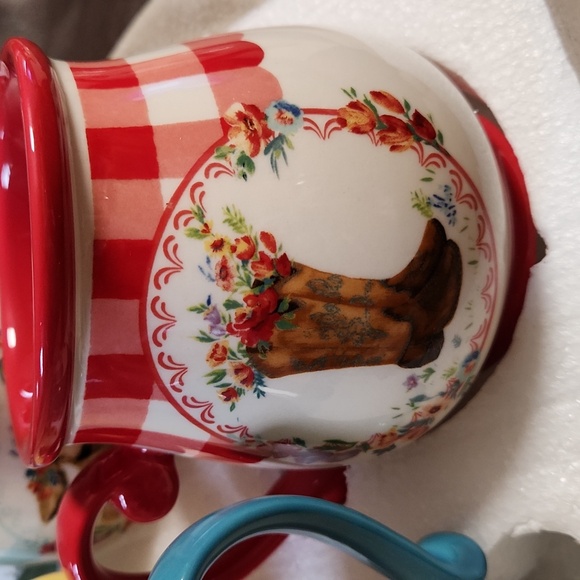 BNIB Pioneer Woman Novelty Gingham 4-Piece Mug Set - Picture 5 of 8